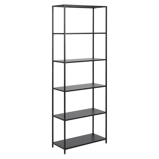 Newberry Metal Bookcase With 5 Shelves In Black_1