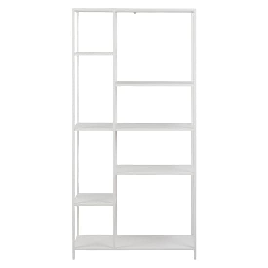 Newberry Metal Bookcase With 6 Shelves In White_3