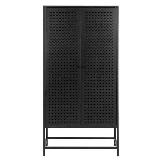 Newberry Metal Storage Cabinet With 2 Doors In Matt Black_4