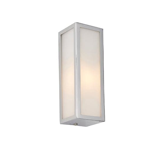 Newham Small Wall Light In Chrome With Frosted Glass Diffuser_4