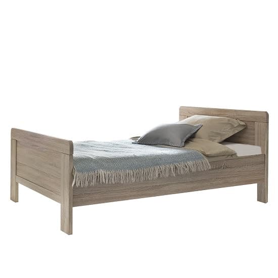 Newport Wooden Single Bed In Oak Effect_2