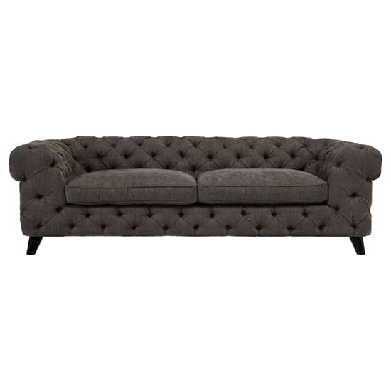 Newton Upholstered Fabric 3 Seater Sofa In Grey_2