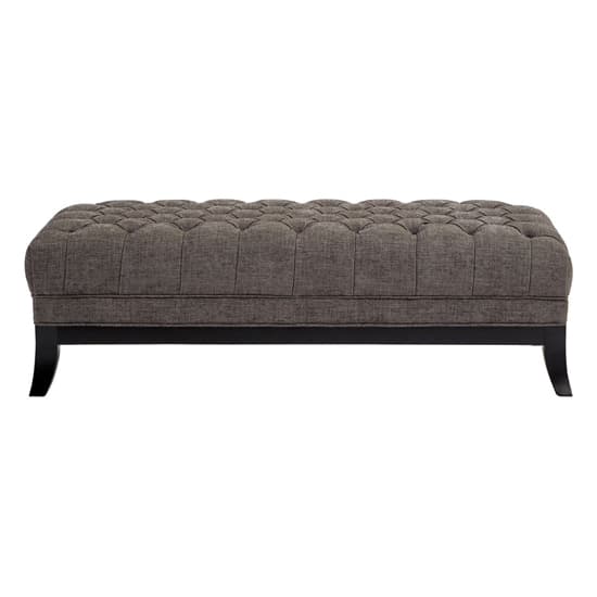 Newton Upholstered Fabric Footstool In Grey_2