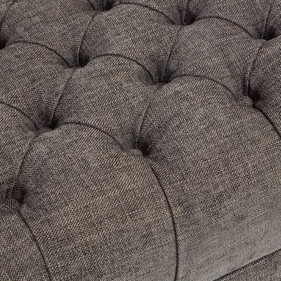 Newton Upholstered Fabric Footstool In Grey_4