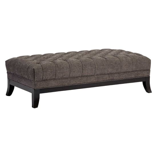 Newton Upholstered Fabric Footstool In Grey_1