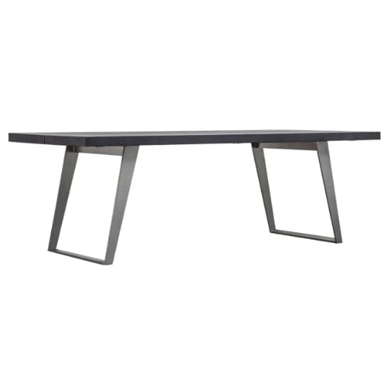 Newtown Large Wooden Dining Table With Metal Legs In Black_2