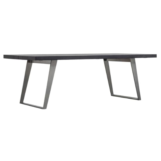 Newtown Small Wooden Dining Table With Metal Legs In Black_2