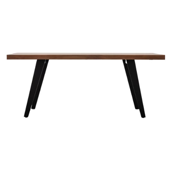 Newtown Small Wooden Dining Table With Metal Legs In Natural_2