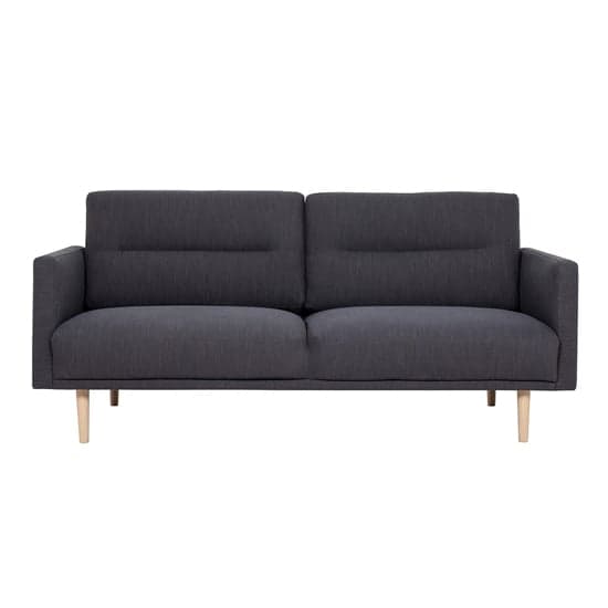 Nexa Fabric 2 Seater Sofa In Anthracite With Oak Legs_2