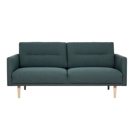 Nexa Fabric 2 Seater Sofa In Dark Green With Oak Legs_2