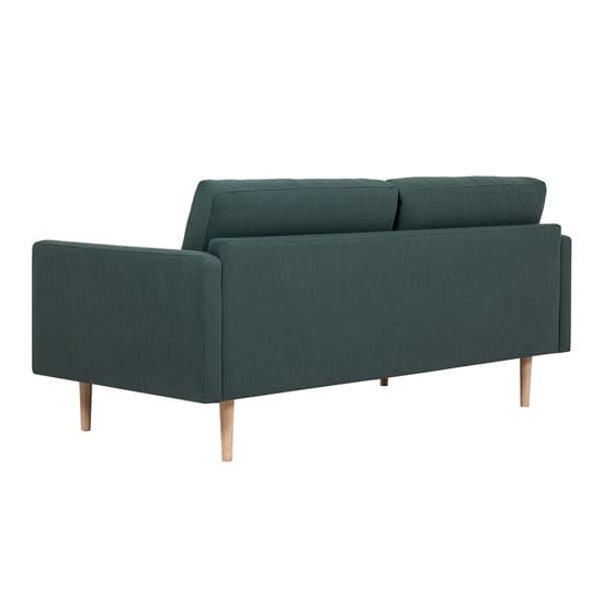 Nexa Fabric 2 Seater Sofa In Dark Green With Oak Legs_3