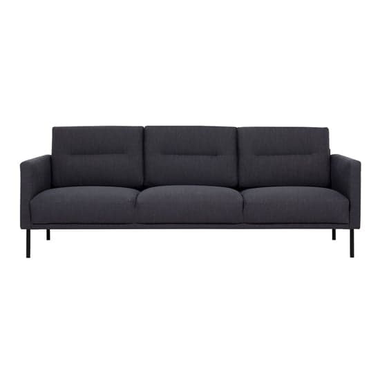 Nexa Fabric 3 Seater Sofa In Anthracite With Black Legs_2