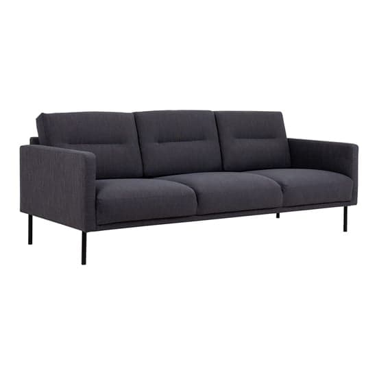 Nexa Fabric 3 Seater Sofa In Anthracite With Black Legs_1