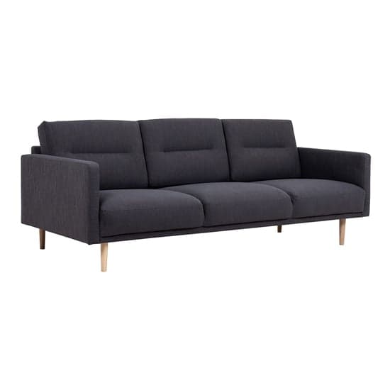 Nexa Fabric 3 Seater Sofa In Anthracite With Oak Legs_1