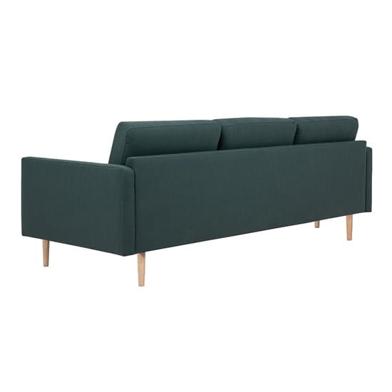 Nexa Fabric 3 Seater Sofa In Dark Green With Oak Legs_3