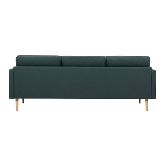 Nexa Fabric 3 Seater Sofa In Dark Green With Oak Legs_4