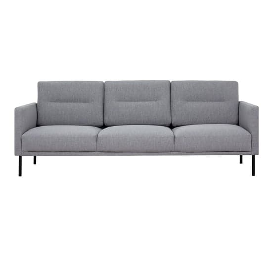Nexa Fabric 3 Seater Sofa In Soul Grey With Black Legs_2