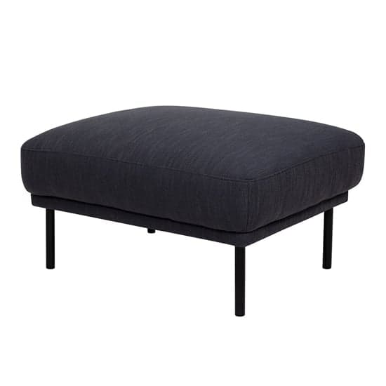 Nexa Fabric Footstool In Anthracite With Black Legs_1