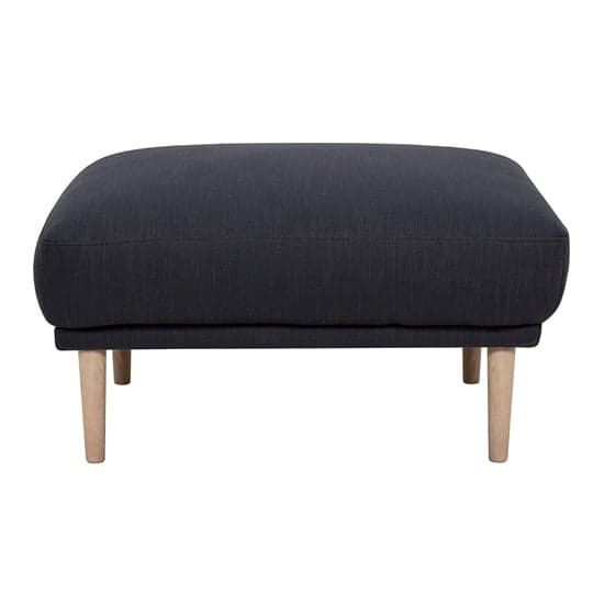 Nexa Fabric Footstool In Anthracite With Oak Legs_2
