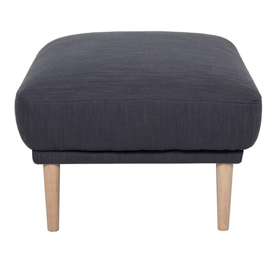 Nexa Fabric Footstool In Anthracite With Oak Legs_3