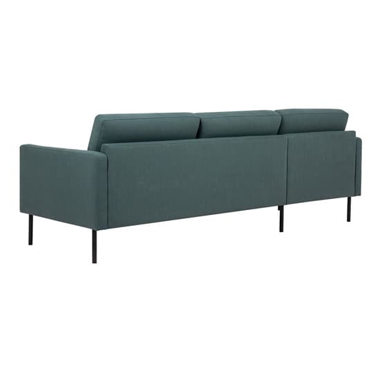 Nexa Fabric Left Handed Corner  Sofa In Dark Green And Black Leg_3