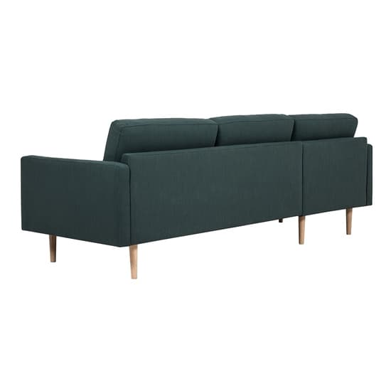 Nexa Fabric Left Handed Corner Sofa In Dark Green With Oak Legs_3