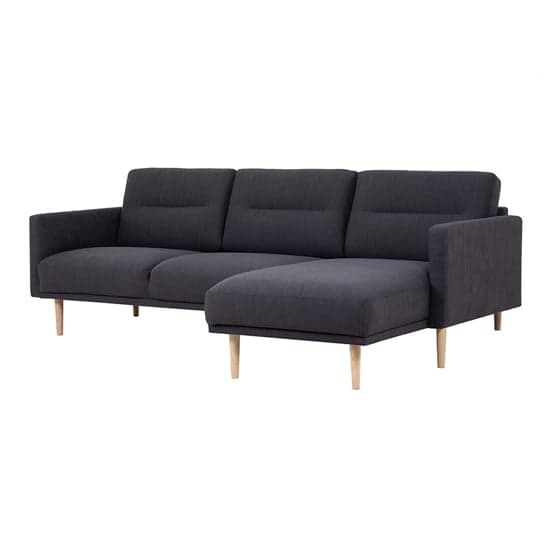 Nexa Fabric Right Handed Corner Sofa In Anthracite With Oak Legs_2