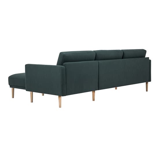 Nexa Fabric Right Handed Corner Sofa In Dark Green With Oak Legs_3