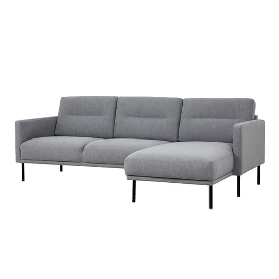 Nexa Fabric Right Handed Corner Sofa In Soul Grey With Black Leg_2