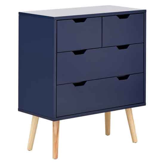 Norwich Wooden Chest Of 4 Drawers In Nightshadow Blue_4