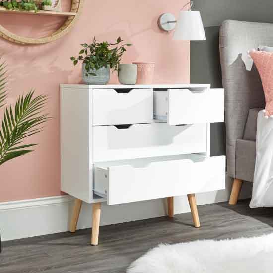 Norwich Wooden Chest Of 4 Drawers In White_2