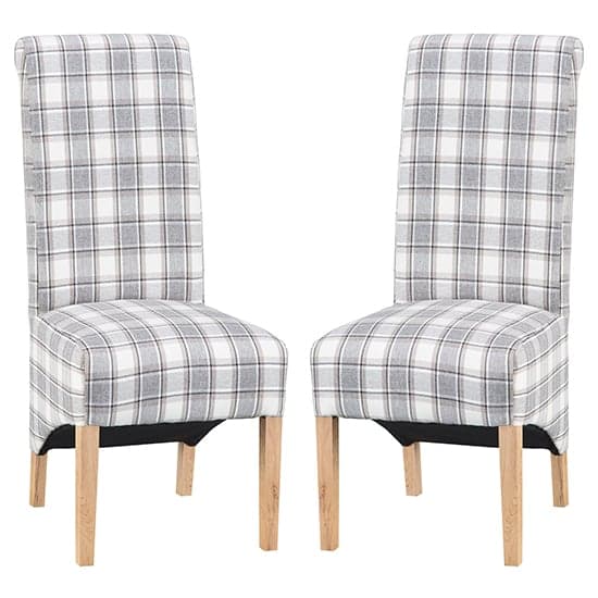 Nichols Cappuccino Fabric Scroll Back Dining Chairs In Pair_1