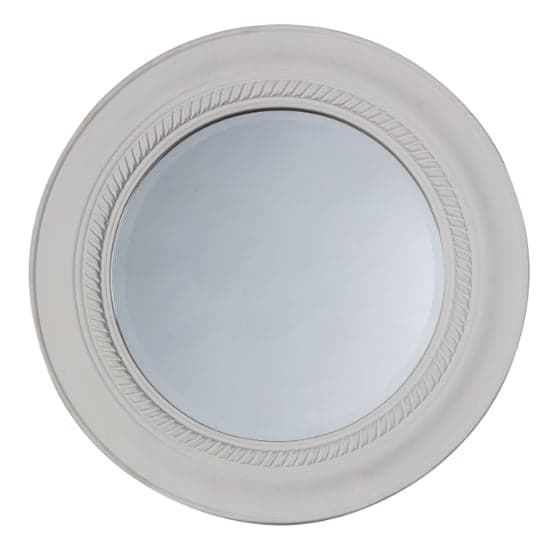Nisan Round Wall Mirror In White Frame_2