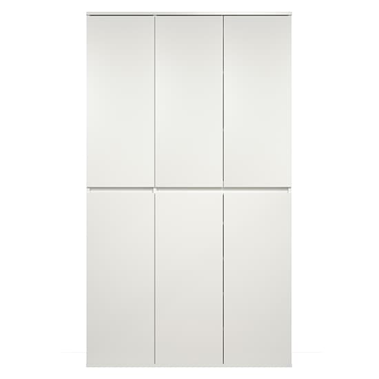 Nitra Wooden Hallway Storage Cabinet With 6 Doors In White_5