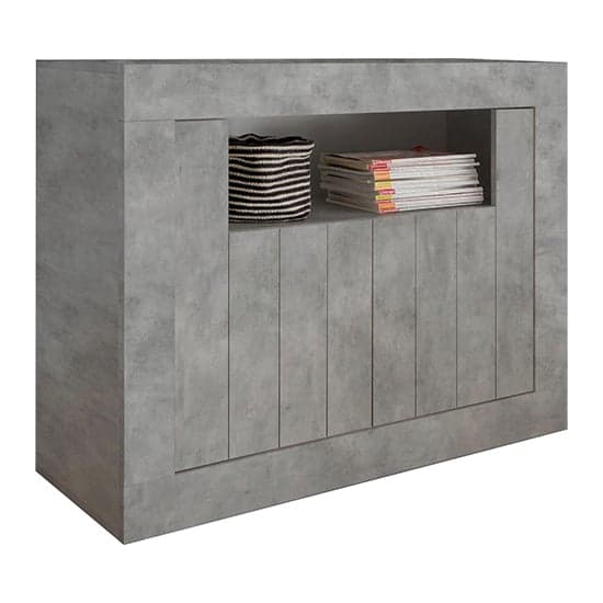Nitro Wooden Sideboard With 2 Doors In Concrete Effect_2