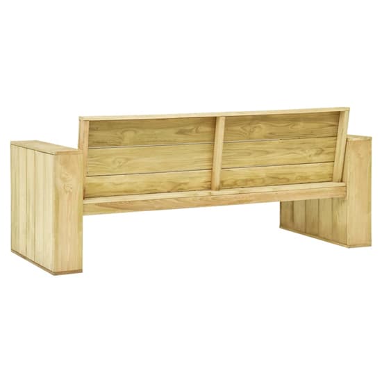 Nitya 179cm Wooden Garden Seating Bench In Green Impregnated_4
