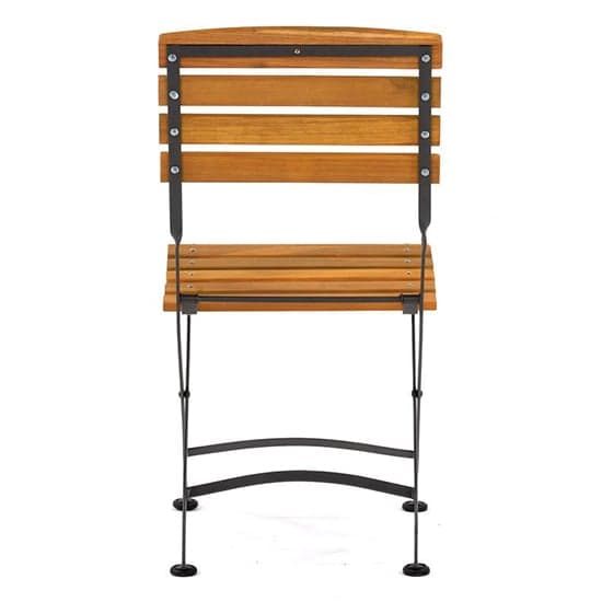 Noah Acacia Wood Folding Side Chair With Steel Frame_2