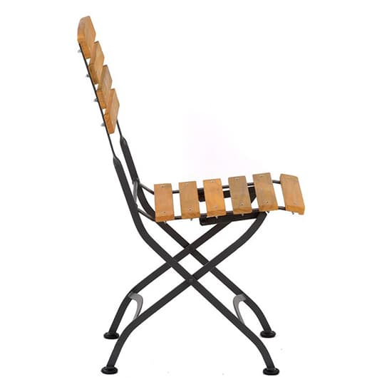 Noah Acacia Wood Folding Side Chair With Steel Frame_3