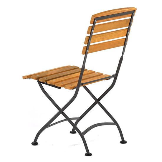 Noah Acacia Wood Folding Side Chair With Steel Frame_4