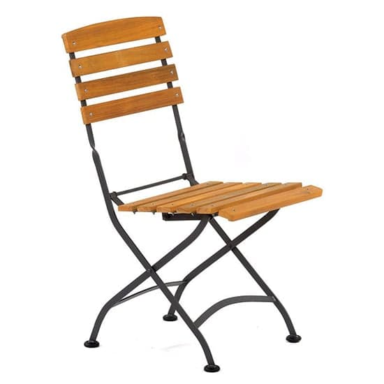 Noah Acacia Wood Folding Side Chair With Steel Frame_1