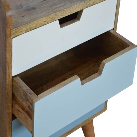 Nobly Wooden Gradient Bedside Cabinet In Blue And White_3
