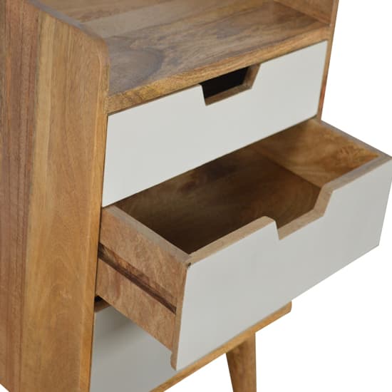 Nobly Wooden Gradient Bedside Cabinet In Grey And White_3