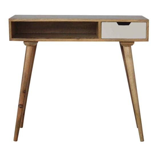 Nobly Wooden Study Desk In White And Oak Ish_2