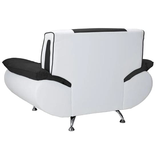 Nonoil Faux Leather Armchair In Black And White_2