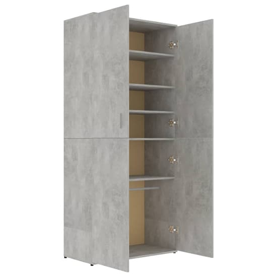 Norco Shoe Storage Cabinet With 2 Doors In Concrete Effect_3