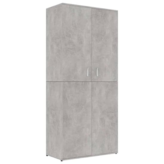 Norco Shoe Storage Cabinet With 2 Doors In Concrete Effect_4