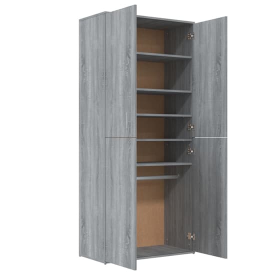 Norco Shoe Storage Cabinet With 2 Doors In Grey Sonoma Oak_5
