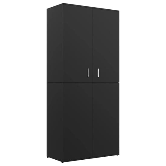 Norco Wooden Shoe Storage Cabinet With 2 Doors In Black_3