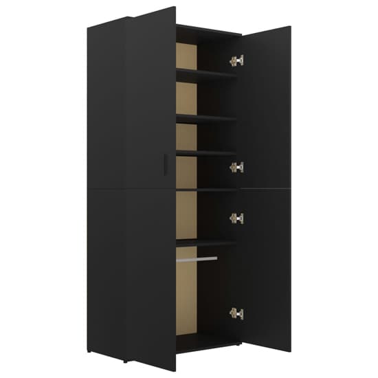 Norco Wooden Shoe Storage Cabinet With 2 Doors In Black_4