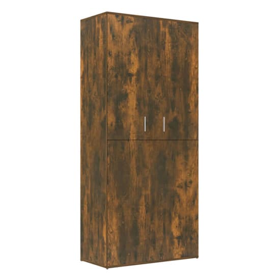 Norco Wooden Shoe Storage Cabinet With 2 Doors In Smoked Oak_3